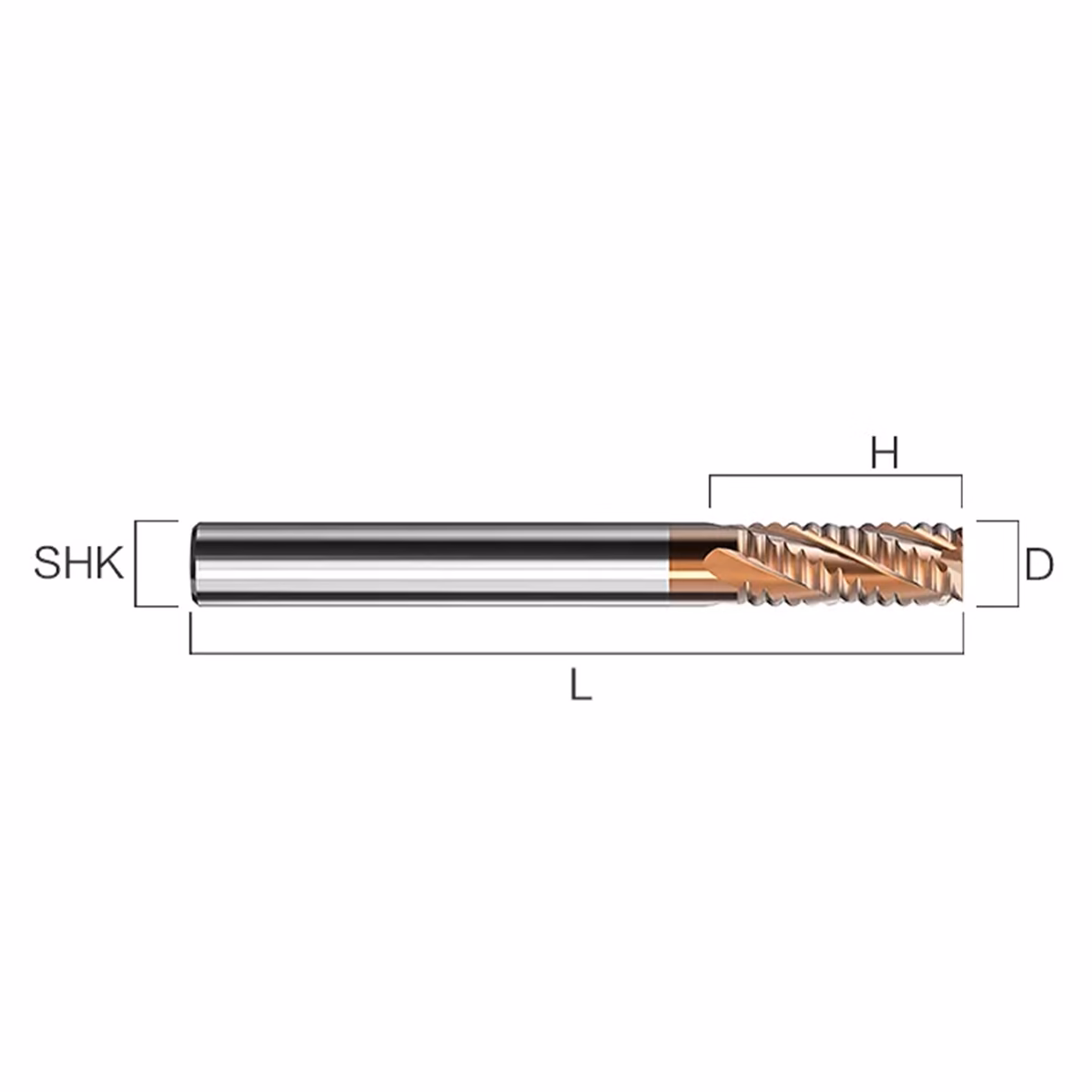 Frez palcowy do metalu 4P | fi 10 mm * 100 mm | CNC VHM HRC 55 | Zgrubny - obrazek 5