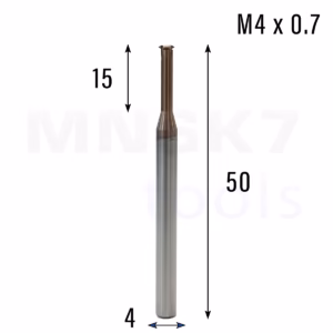 Frez do gwintowania stali UNC | M4 x 0.7 | CNC VHM HRC 60