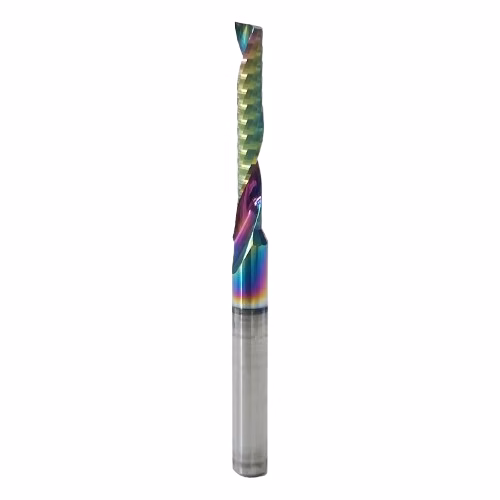 Frez palcowy do PVC 1P | fi 2.5 mm x 38 mm | CNC VHM HRC60 | polerowany DLC - obrazek 2