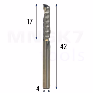 Frez uniwersalny jednopiórowy 1P | fi 4 x 17 x 42 | VHM CNC | Polerowany