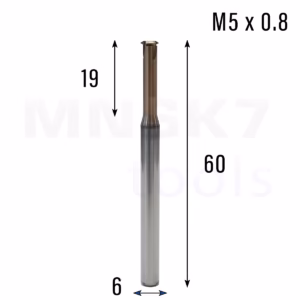 Frez do gwintowania stali UNC | M5 x 0.8 | CNC VHM HRC 60
