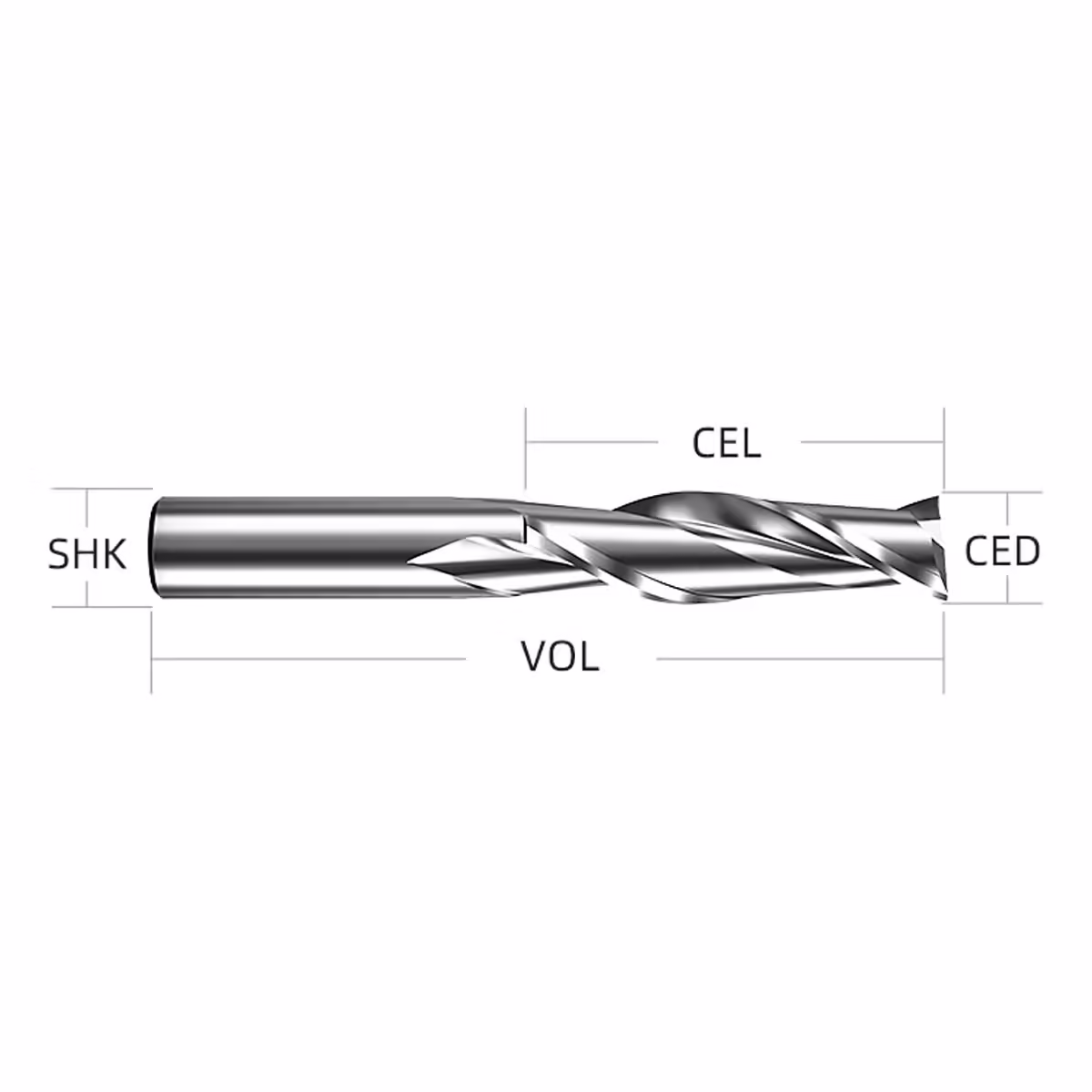 Frez palcowy do metalu 2P | fi 10 mm * 75 mm | CNC HSS HRC 65 - obrazek 2