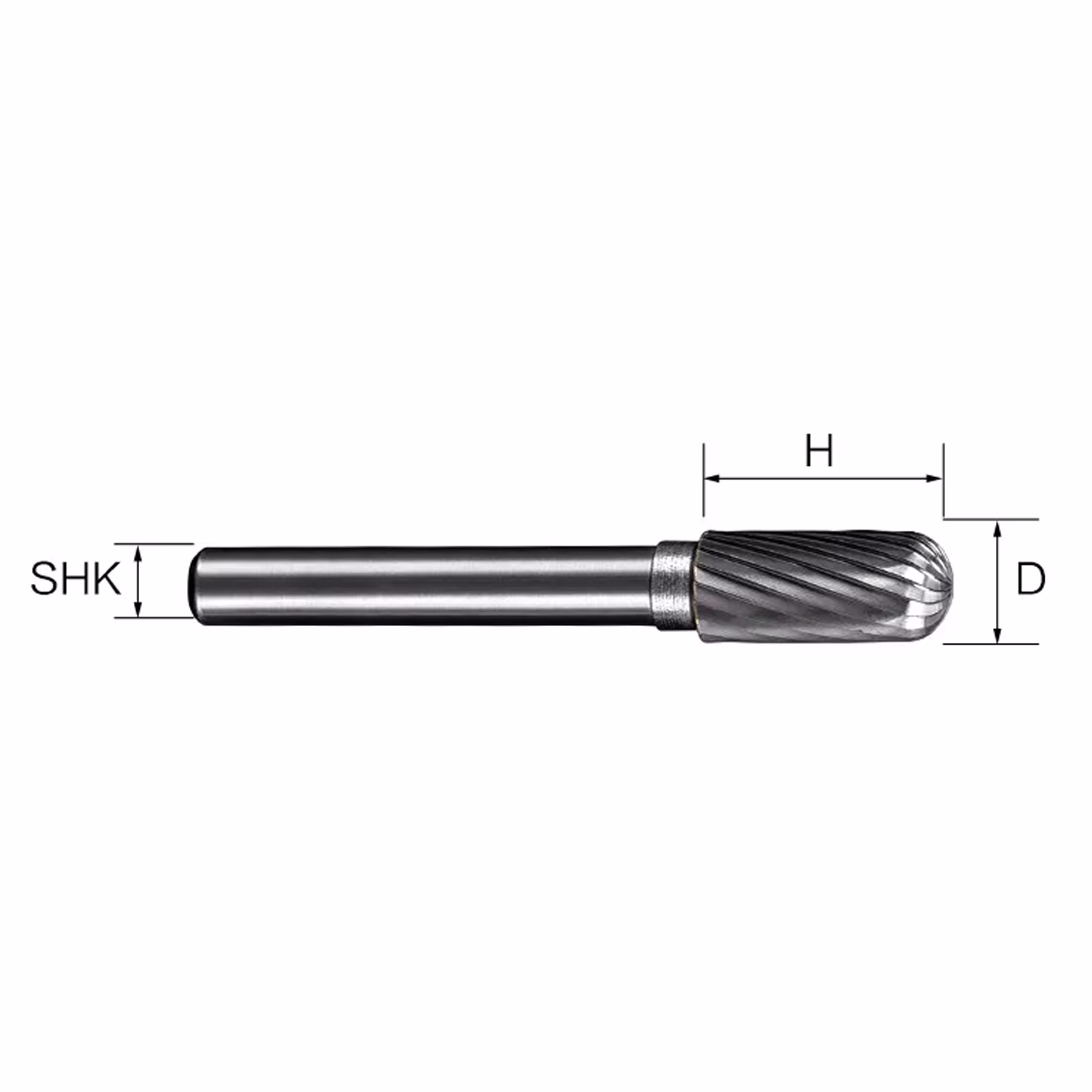 Frez pilnik obrotowy do metalu | 6 mm * 10 mm | VHM HRC 65 | Typ C - obrazek 2