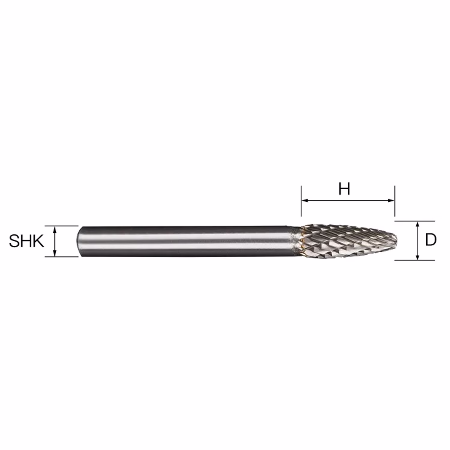 Frez pilnik obrotowy do metalu | 6 mm * 10 mm | VHM HRC 65 | Typ F - obrazek 2