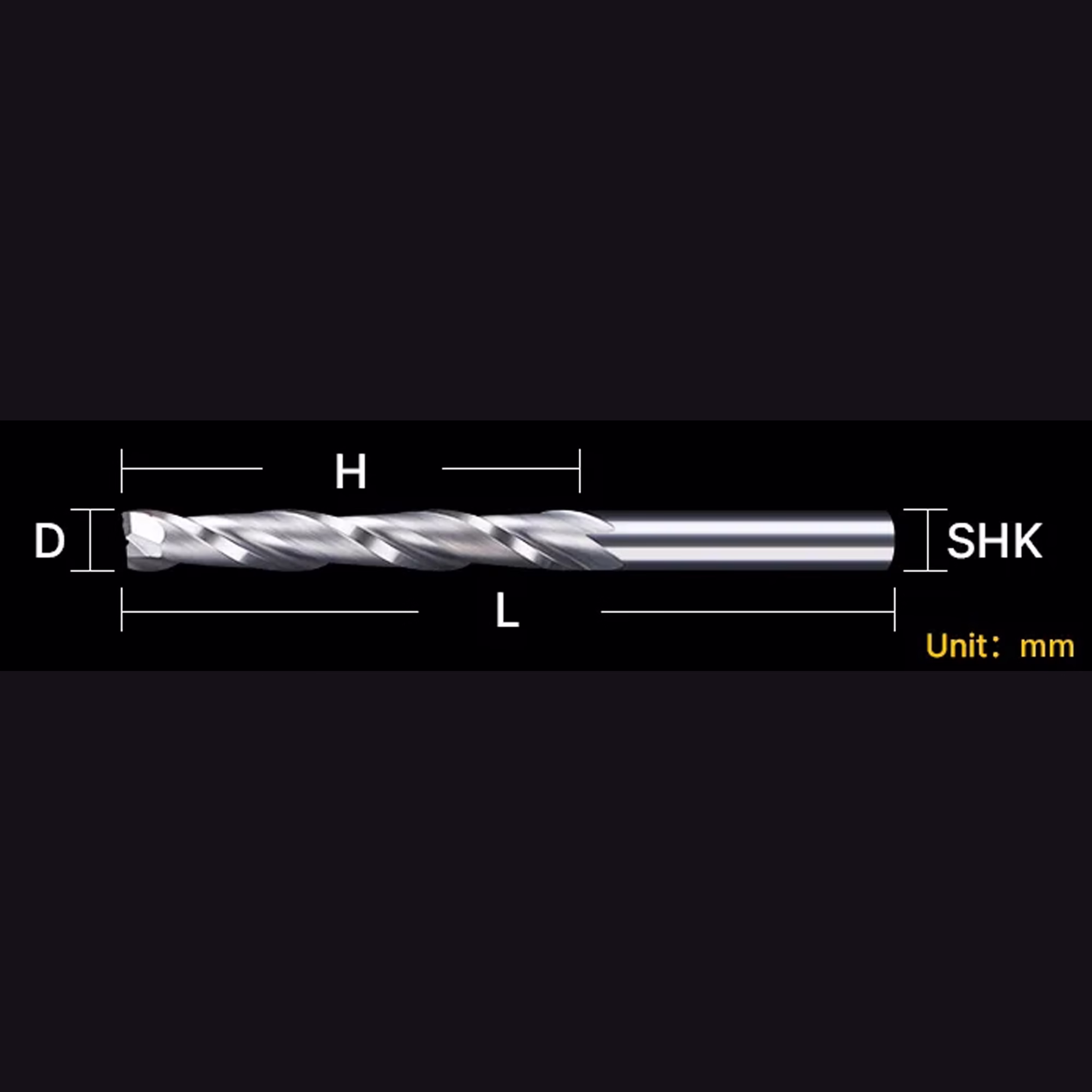 Frez uniwersalny dwupiórowy 2P | fi 6 x 52 x 80 | VHM CNC - obrazek 2
