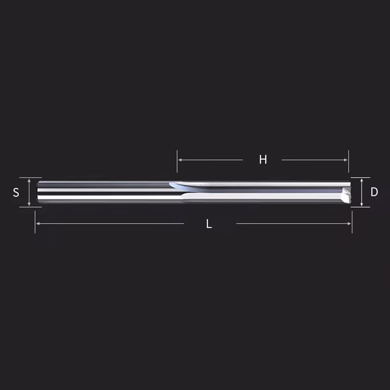 Frez prosty do drewna 2P | fi 6 mm x 32 mm x 60 mm | CNC VHM - obrazek 2