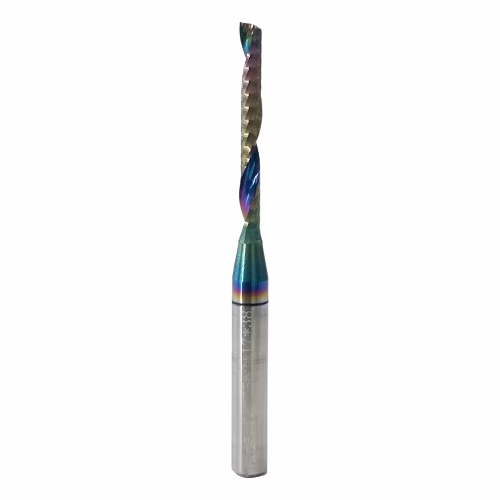 Frez palcowy do PVC 1P | fi 2 mm x 38 mm | CNC VHM HRC60 | polerowany DLC - obrazek 2