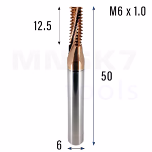 Frez do gwintowania stali UNC | M6 x 1.0 | CNC VHM HRC 65