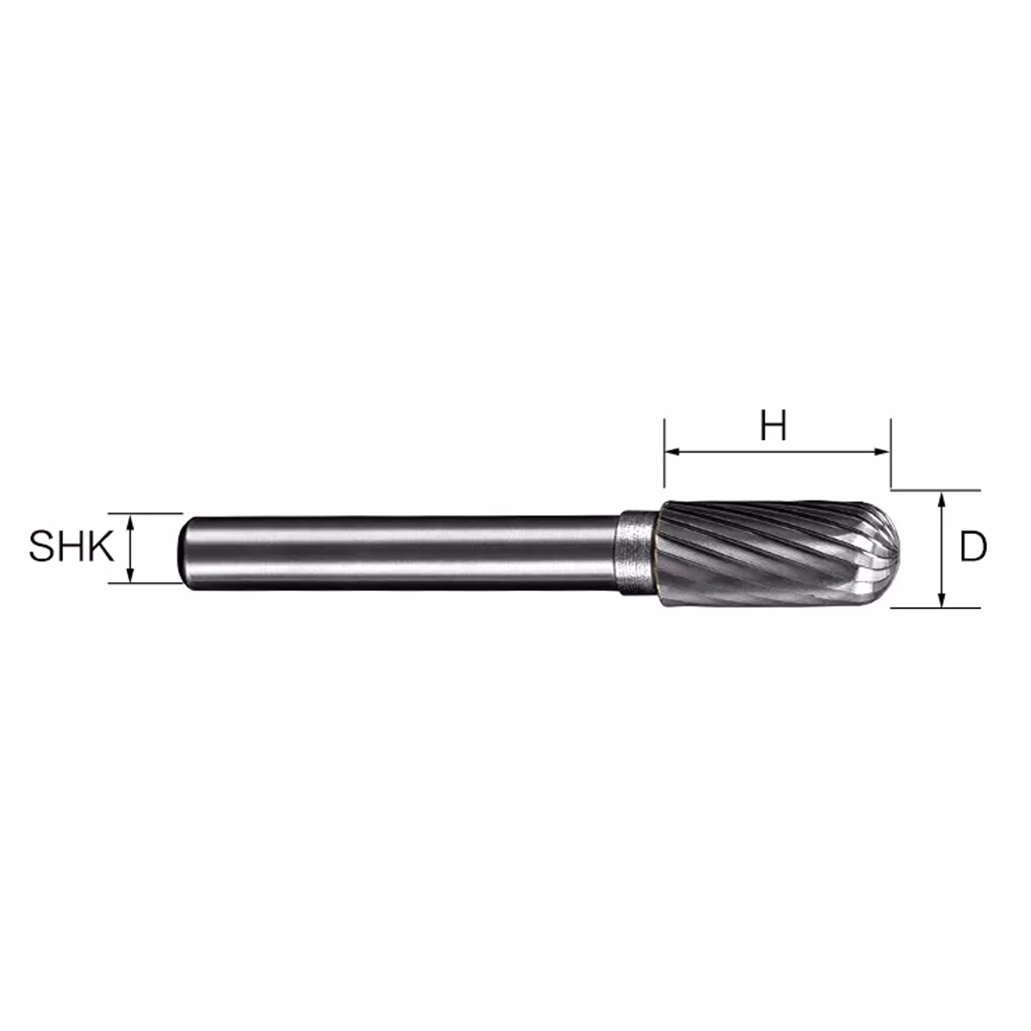Frez pilnik obrotowy do metalu | 6 mm * 8 mm | VHM HRC 65 | Typ C — zdjęcie 3
