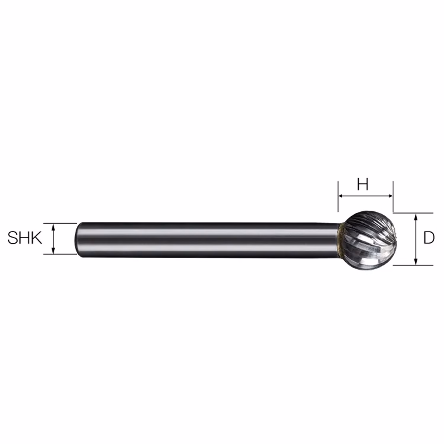 Frez pilnik obrotowy do metalu | 6 mm * 8 mm | VHM HRC 65 | Typ D — zdjęcie 3