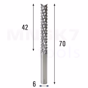 Frez wieloostrzowy prosty | fi 6 x 42 x 70 | CNC VHM