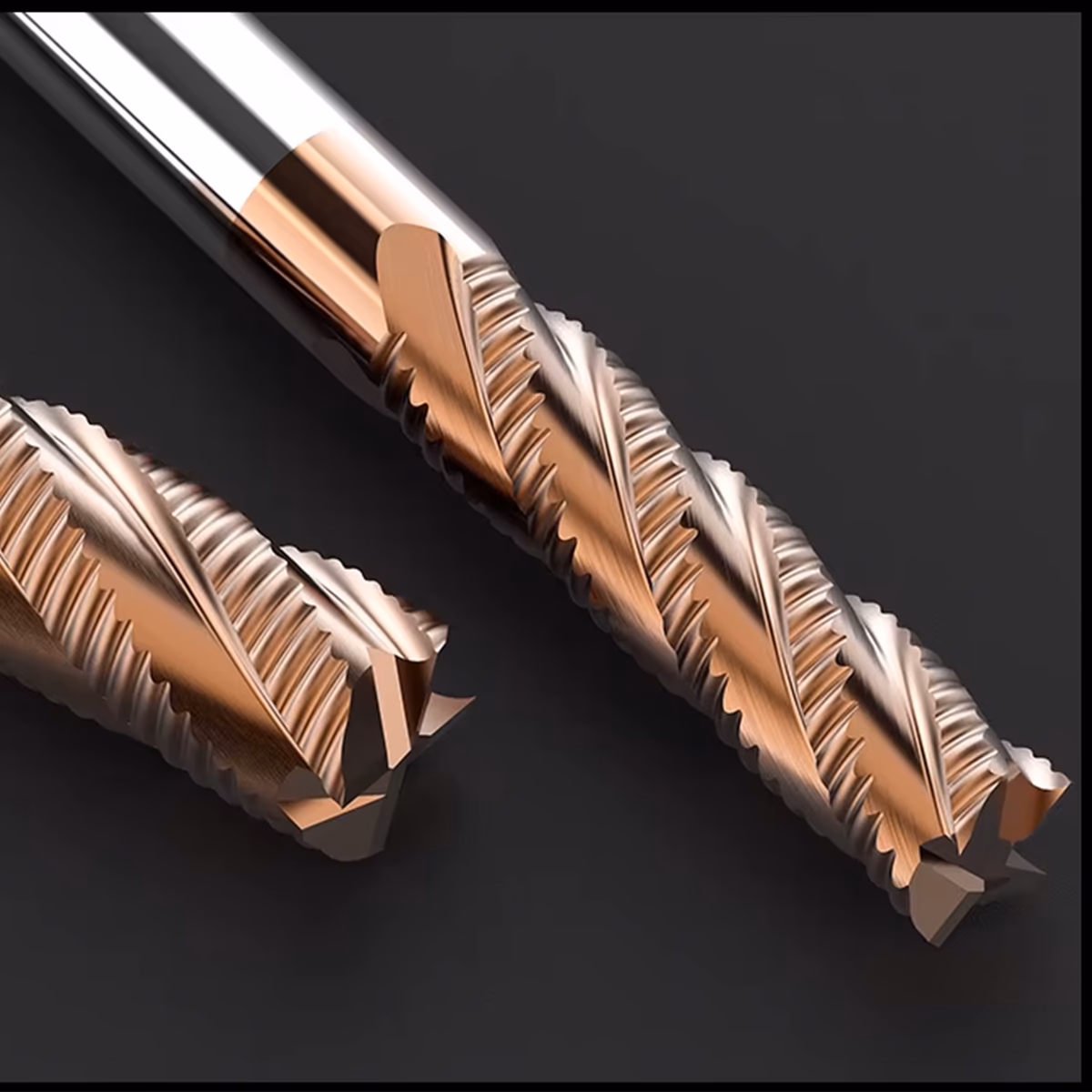Frez palcowy do metalu 4P | fi 10 mm * 100 mm | CNC VHM HRC 55 | Zgrubny - obrazek 4