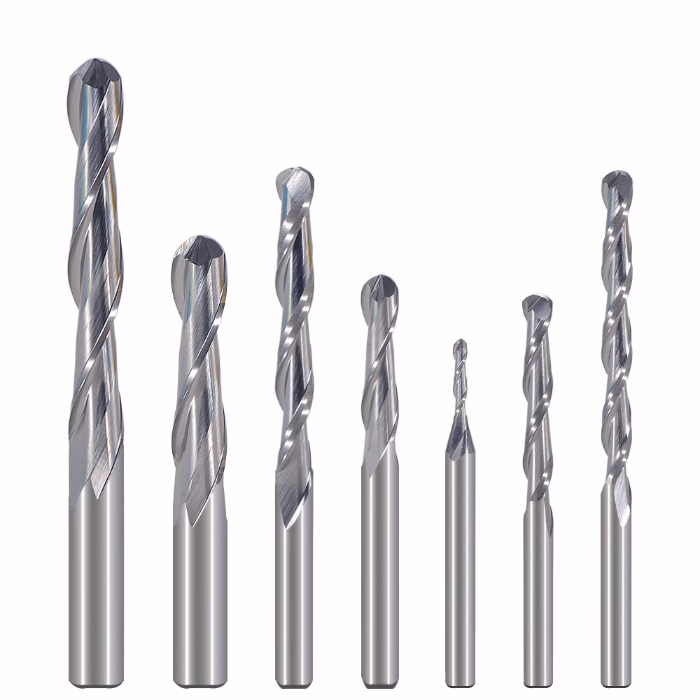 Frez kulowy 3D 2P | trzpień 6 mm | fi 6 x 52 x 80 | R3 | VHM CNC - obrazek 4