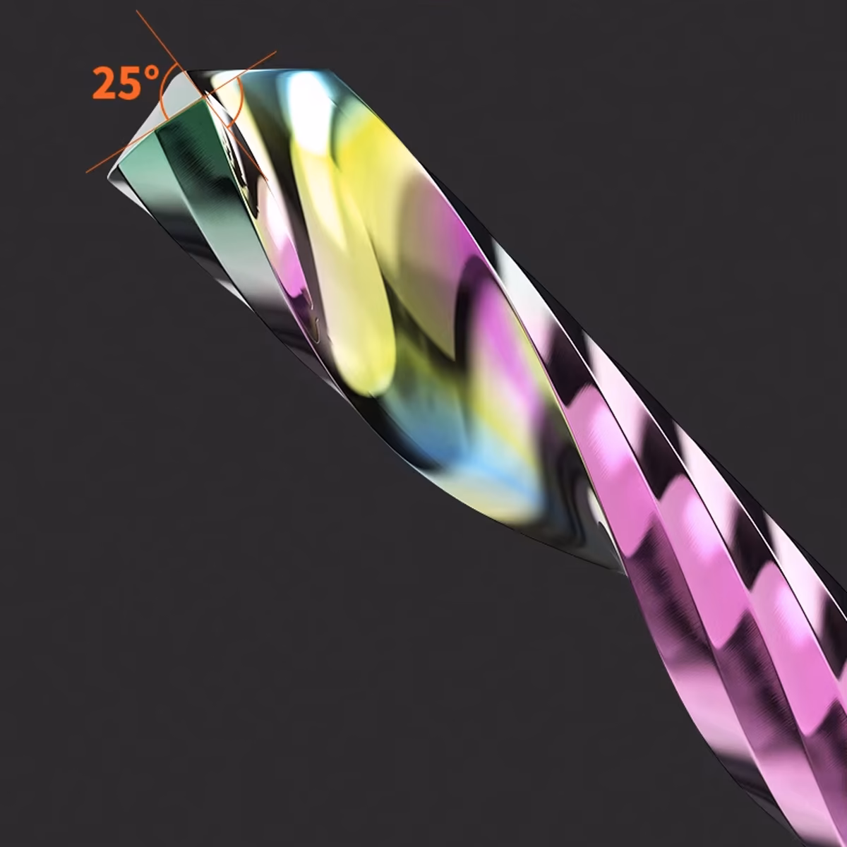 Frez palcowy do PVC 1P | fi 3,175 mm x 45 mm | CNC VHM HRC60 | polerowany DLC - obrazek 4