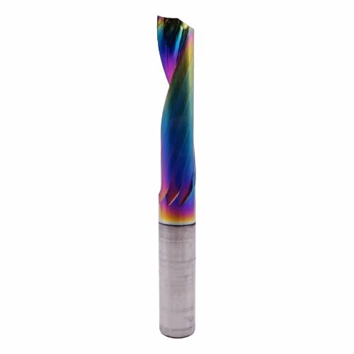 Frez jednopiórowy do aluminium 1P | fi 8.0 x 32 x 65 | CNC VHM HRC 55 | DLC - obrazek 2