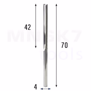 Frez prosty do drewna 2P | fi 4 mm x 42 mm x 70 mm | CNC VHM