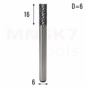 Frez pilnik obrotowy do metalu | 6 mm * 6 mm | VHM HRC 65 | Typ A