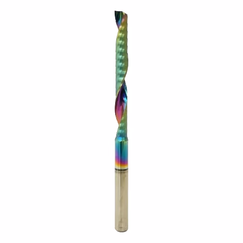 Frez palcowy do PVC 1P | fi 3,175 mm x 50 mm | CNC VHM HRC60 | polerowany DLC - obrazek 2