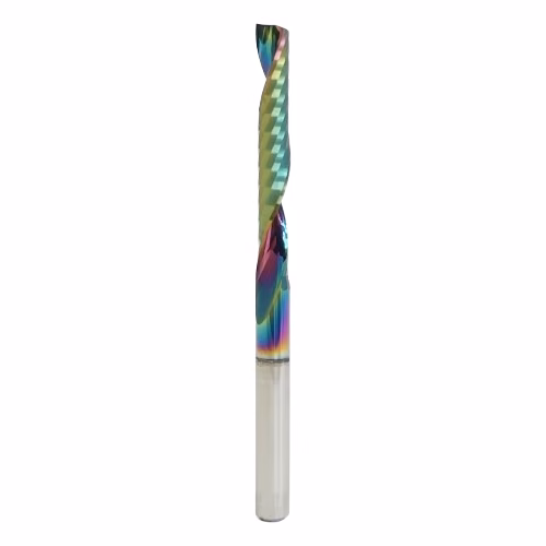 Frez palcowy do PVC 1P | fi 3,175 mm x 45 mm | CNC VHM HRC60 | polerowany DLC - obrazek 2