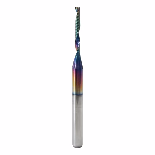 Frez palcowy do PVC 1P | fi 1.5 mm x 38 mm | CNC VHM HRC60 | polerowany DLC - obrazek 2