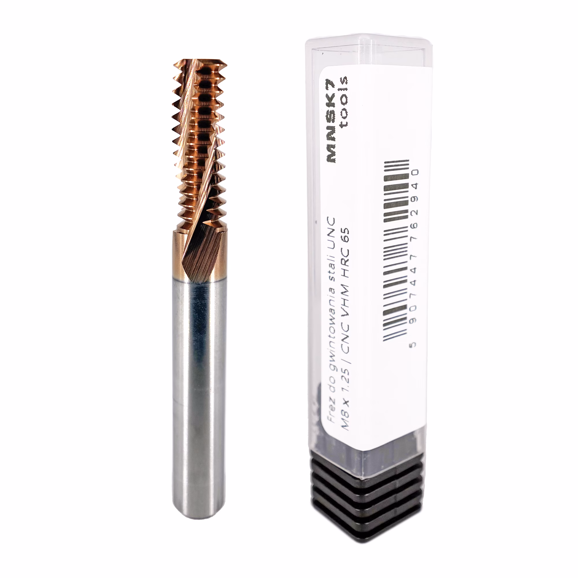 Frez do gwintowania stali UNC | M8 x 1.25 | CNC VHM HRC 65 — zdjęcie 2