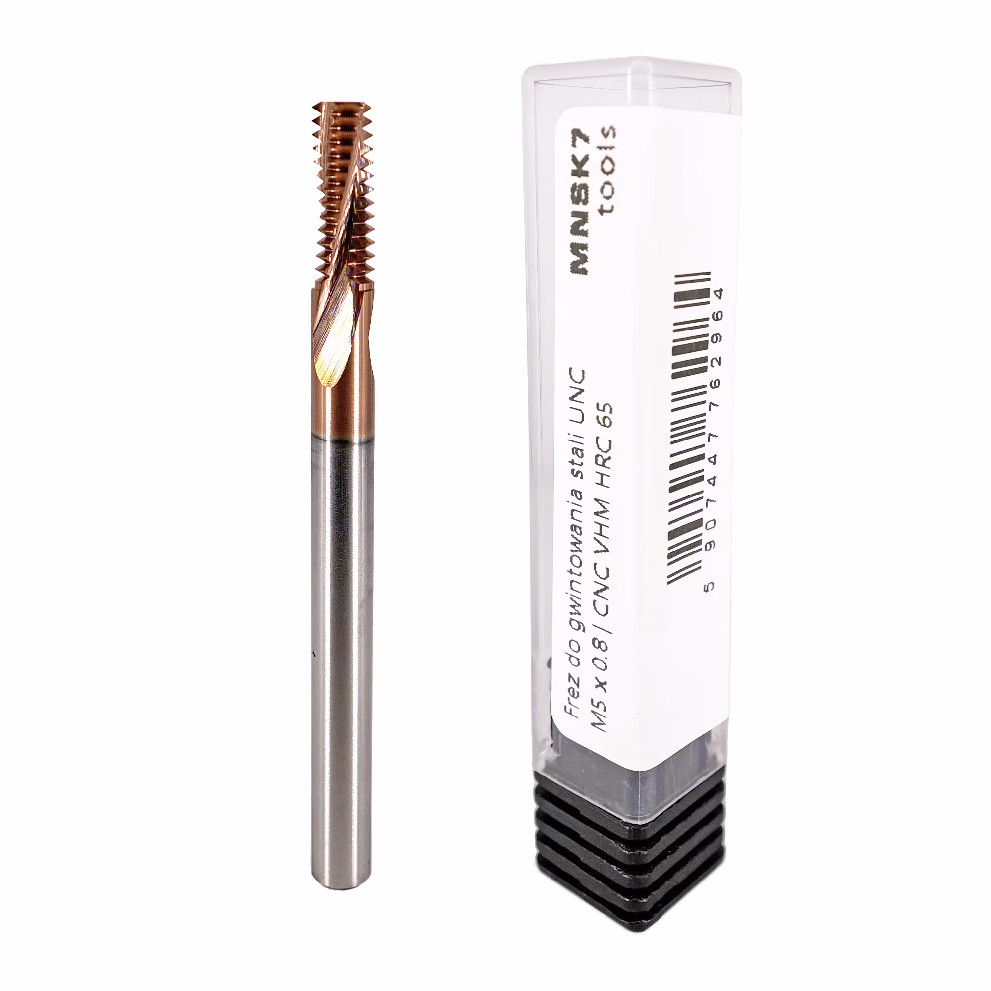 Frez do gwintowania stali UNC | M5 x 0.8 | CNC VHM HRC 65 — zdjęcie 2