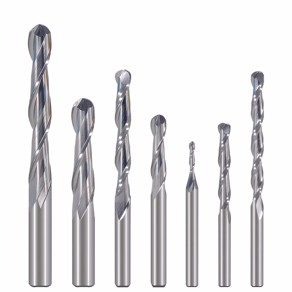 Frez kulowy 3D 2P | trzpień 4 mm | fi 4 x 32 x 55 | R2 | VHM CNC - obrazek 4